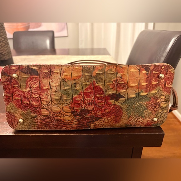 EUC Brahmin Foliage Multicolor Crocodile-Embossed Women's Bag - Picture 10 of 14